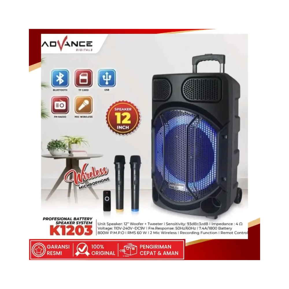 SPEKER TROLI ADVANCE 12 (K1203) 2MIC