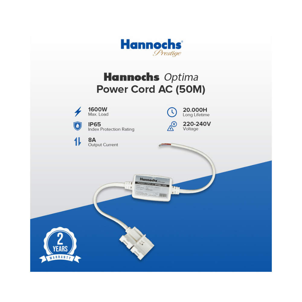 KABEL/POWER CORD STRIPLED (50M) HANCH