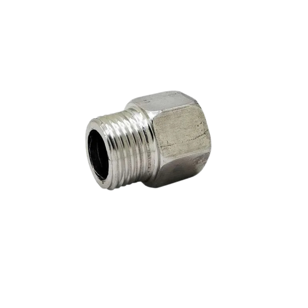SOCKET STEINLESS PENDEK (DRAT DLM 1/2XDRAT LUAR 1/2)