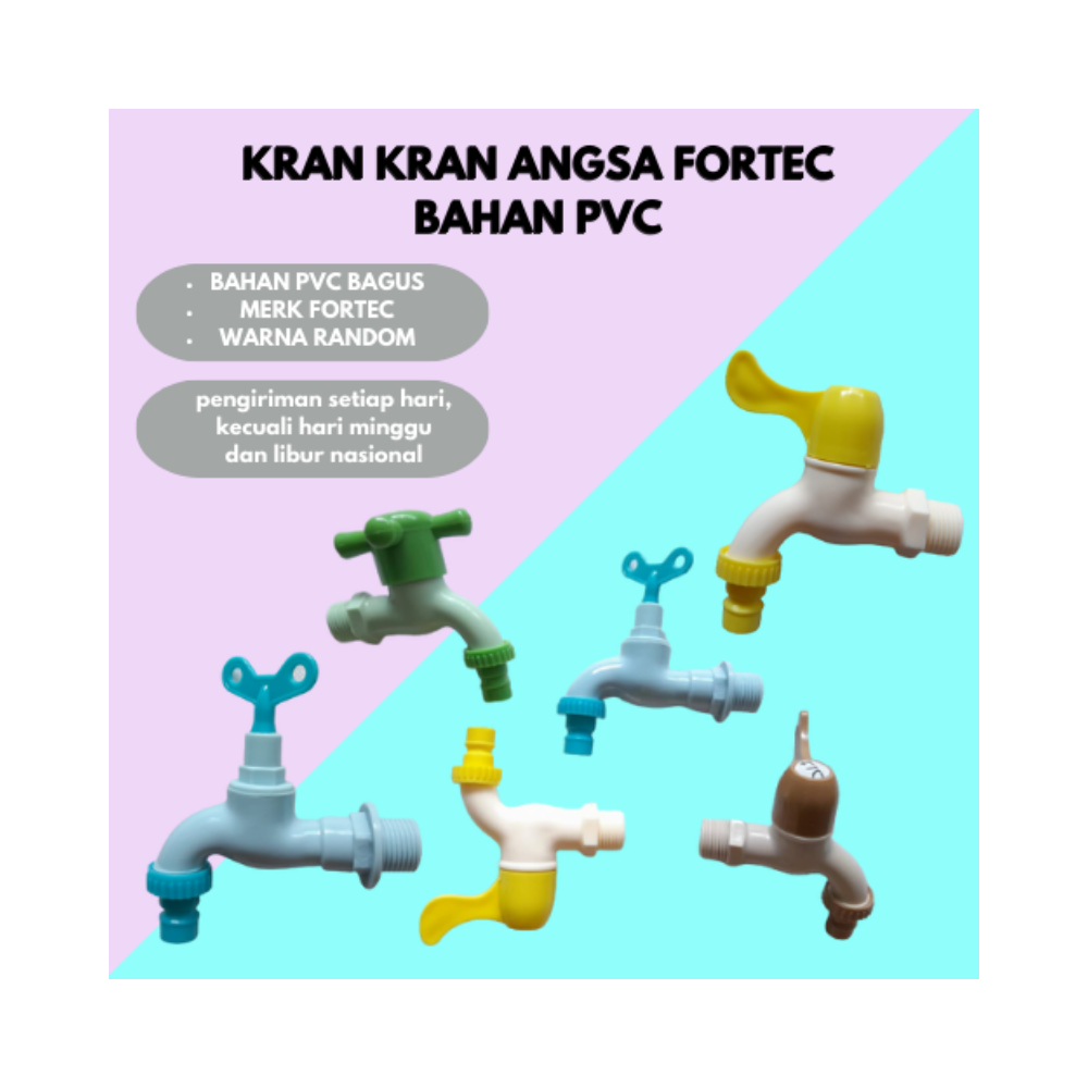 PVC FAUCET 3/4 FORTEC KRISTAL (COLOR/GARDEN)