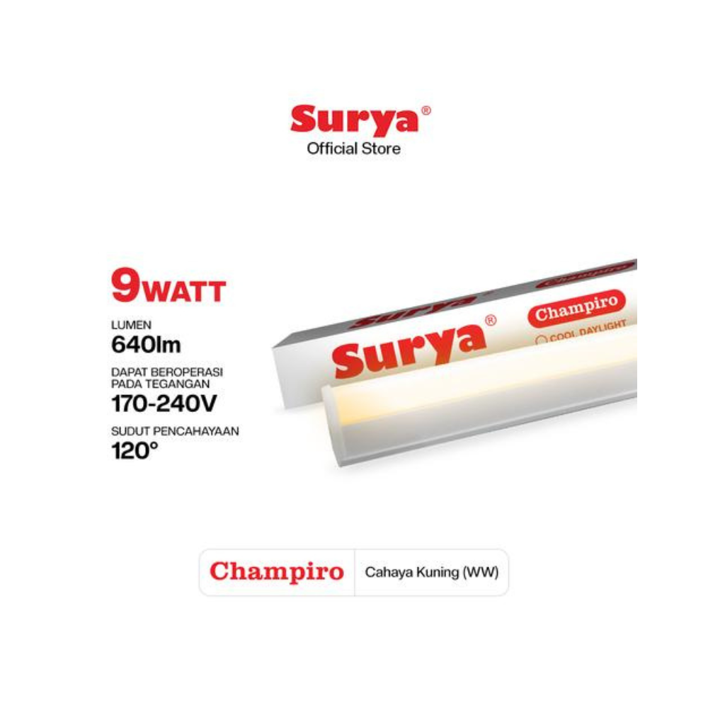 LAMPU T5 SURYA CHAMPIRO 9W WW
