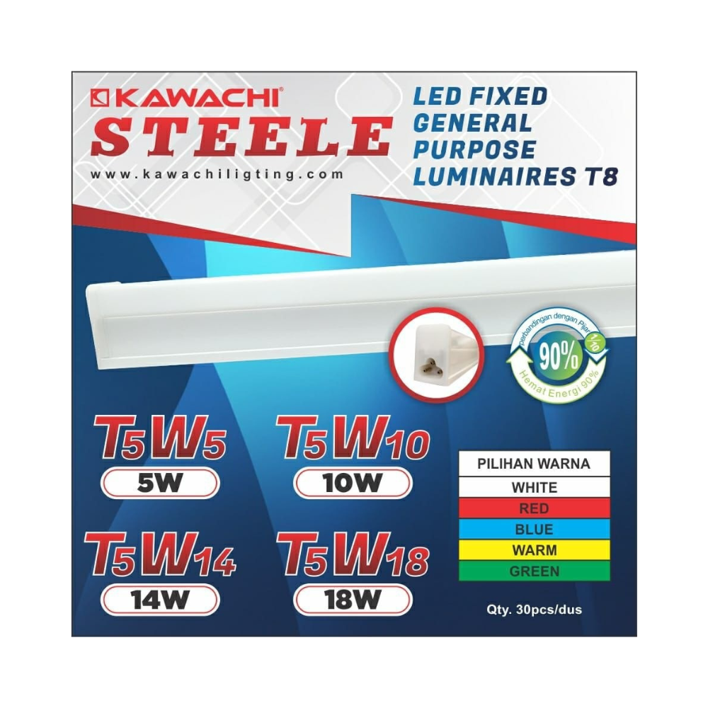 T5 STEELE 10W GREEN LAMP (60CM)