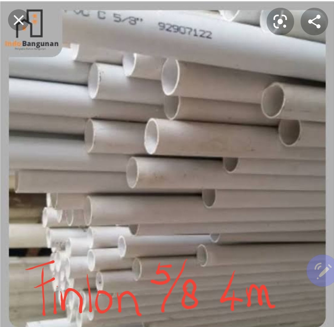 ELECTRICAL PIPE 5/8 FINNLON WHITE 4M
