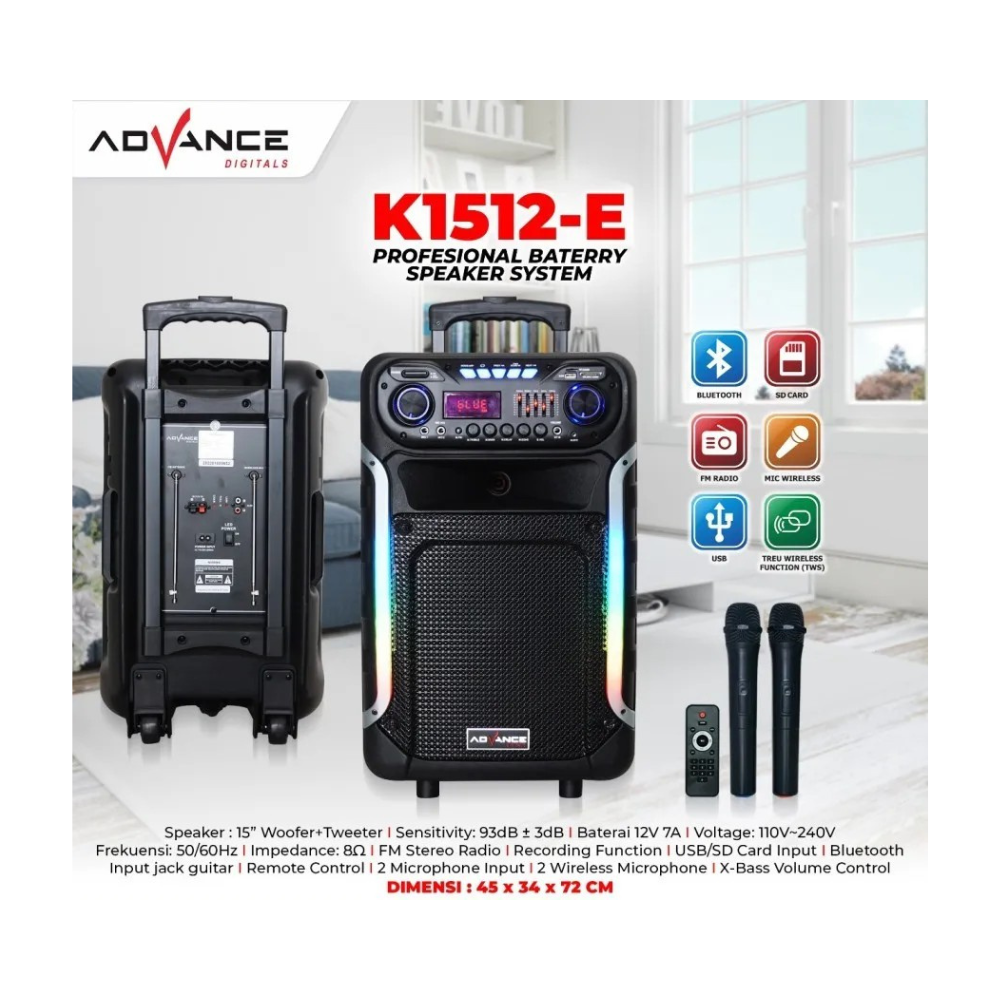 ADVANCE 15 TROLLEY SPEAKER (K1512E)