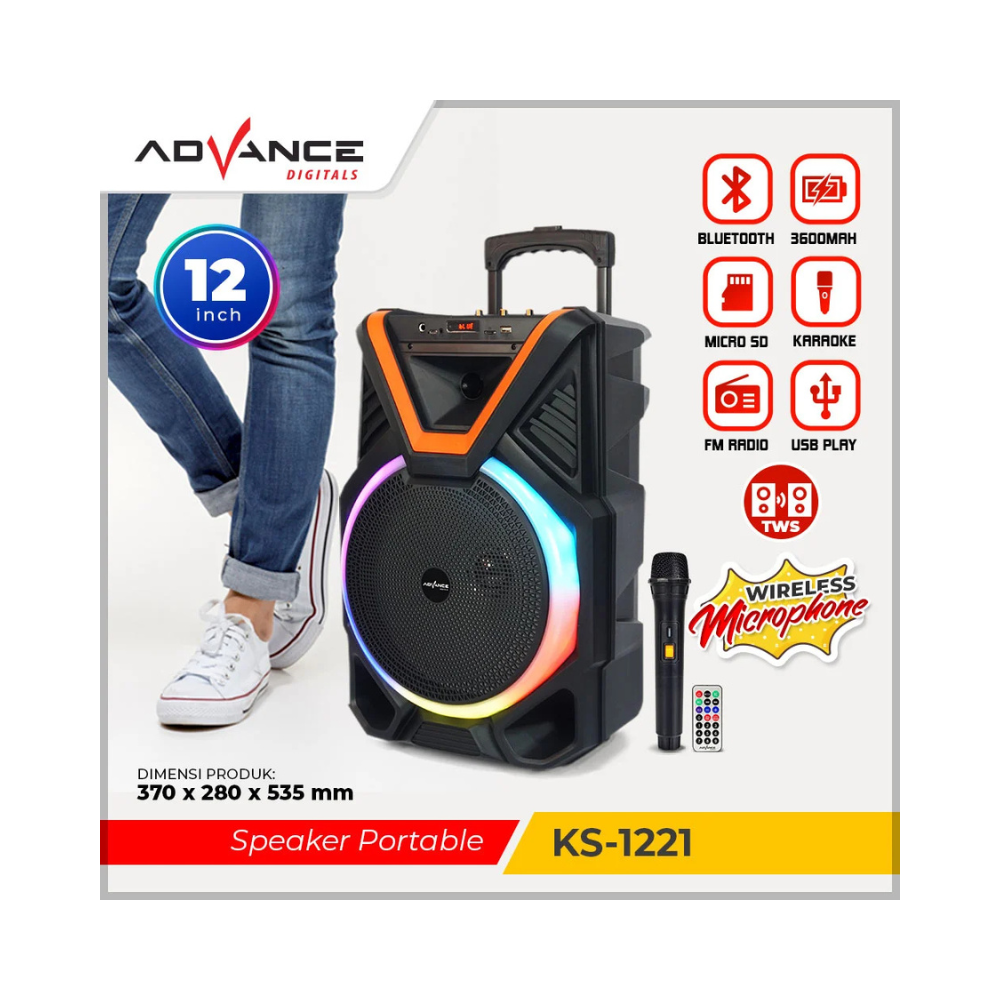 ADVANCE 12 TROLLEY SPEAKER (KS1221)