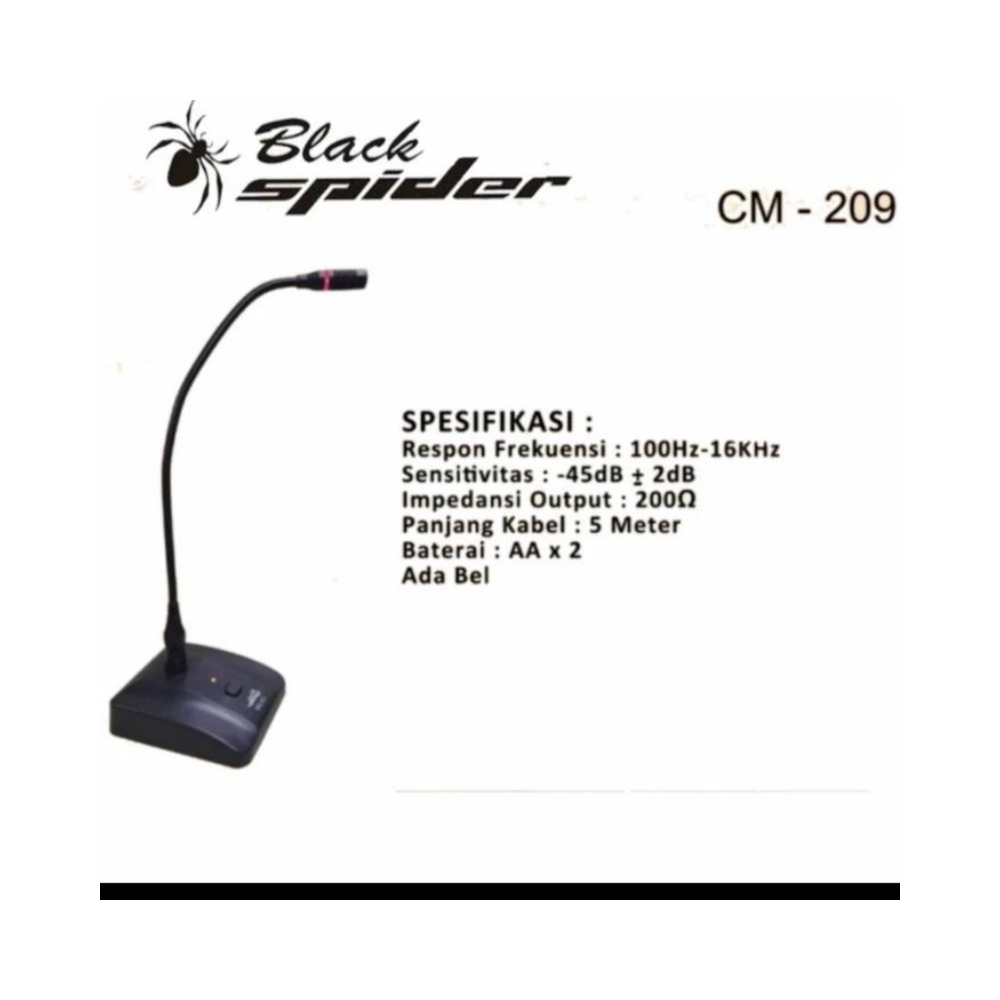 BLACK SPIDER CM209 DESK MIC