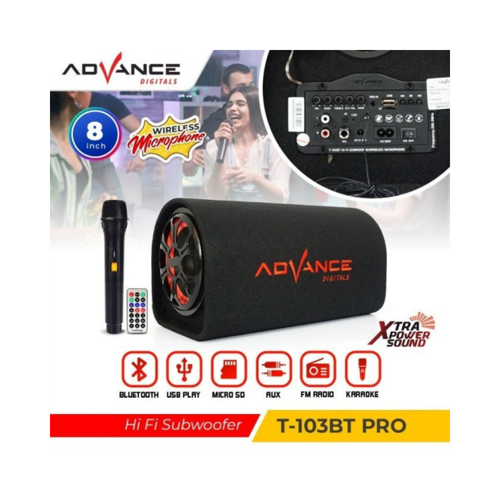 ADVANCE T103BT ACTIVE SPEAKER + MIC (BALDU/LONJONG)