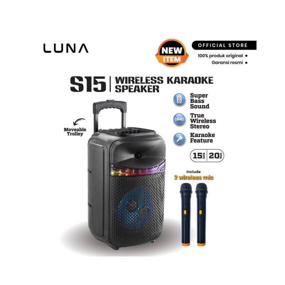 LUNA 15 (515) 2MIC TROLLEY SPEAKER