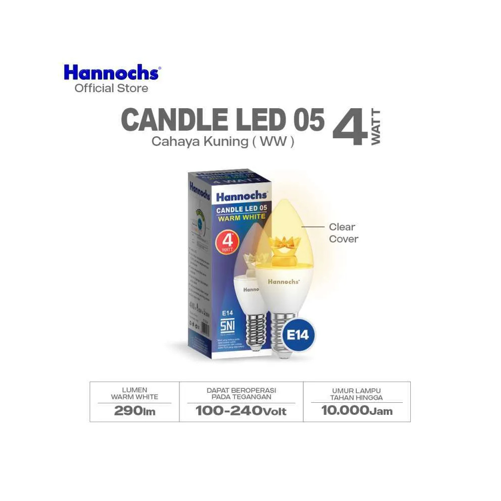 E14 4W HANCH LED CANDEL BALL (WW)