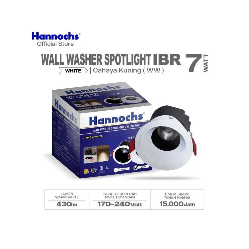 DOWNLIGHT WALL WASHER 7W ROUND WW