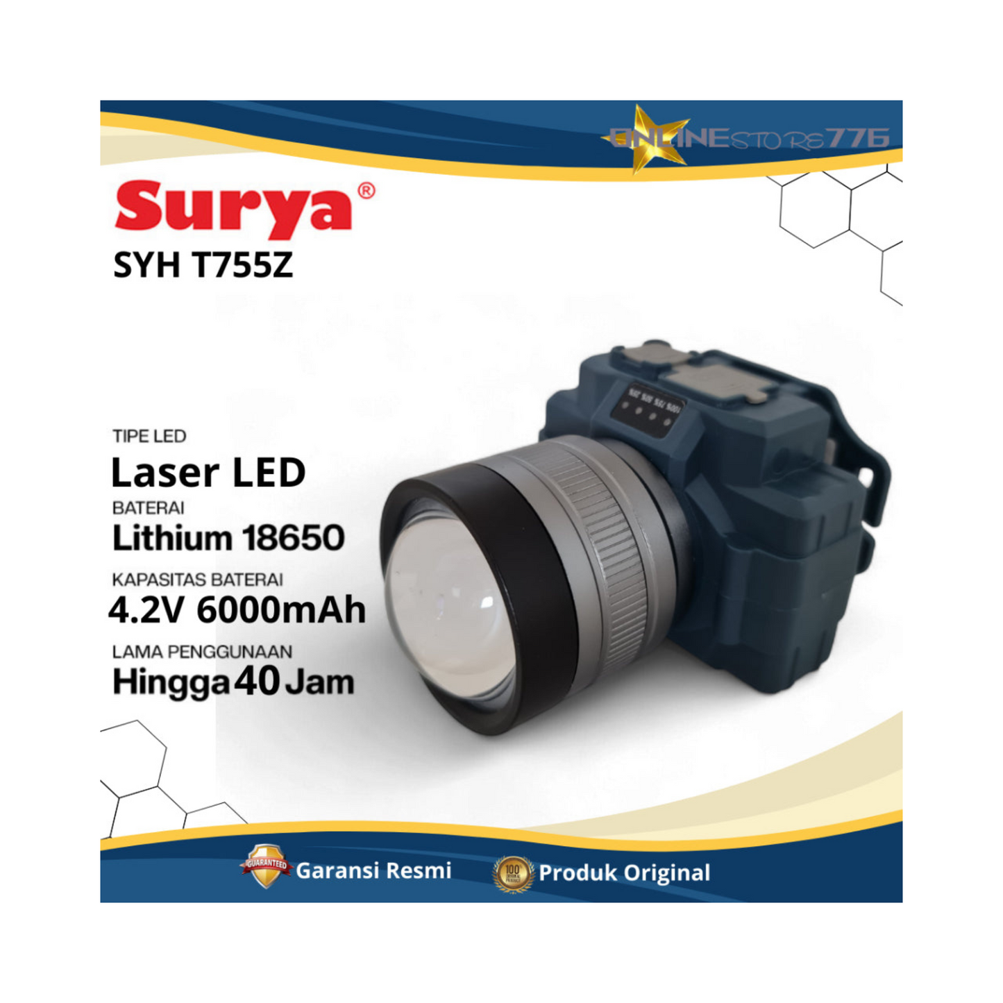 SENTER KEPALA SURYA SYHT755Z (75W)