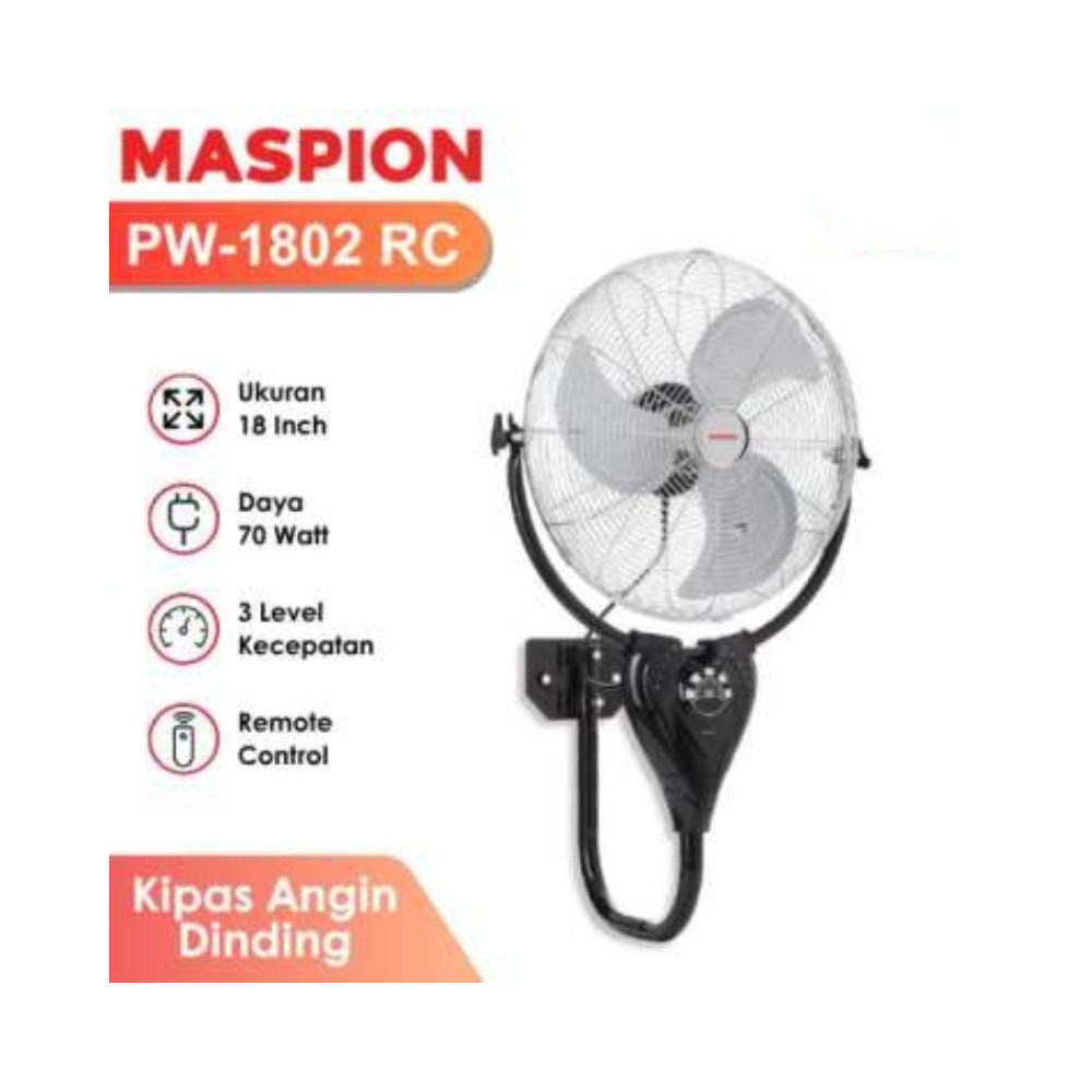 MASPION PW1802RC IRON WALL FAN