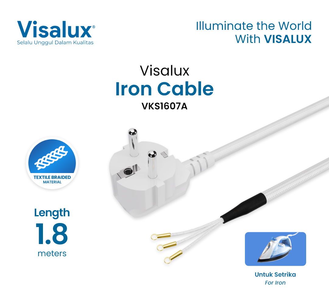 VISALUX IRONING CORD (GROUND) 1.8M (CONTENTS 3)