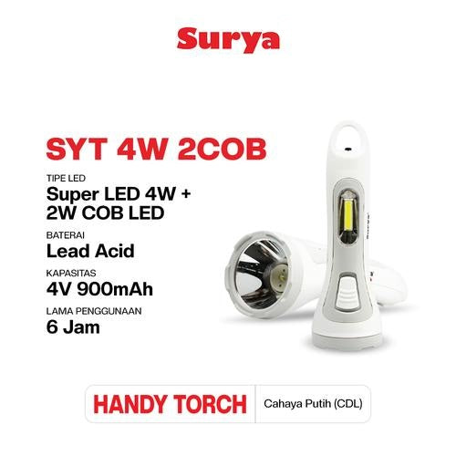 SENTER TANGAN SURYA SYT4W+2COB