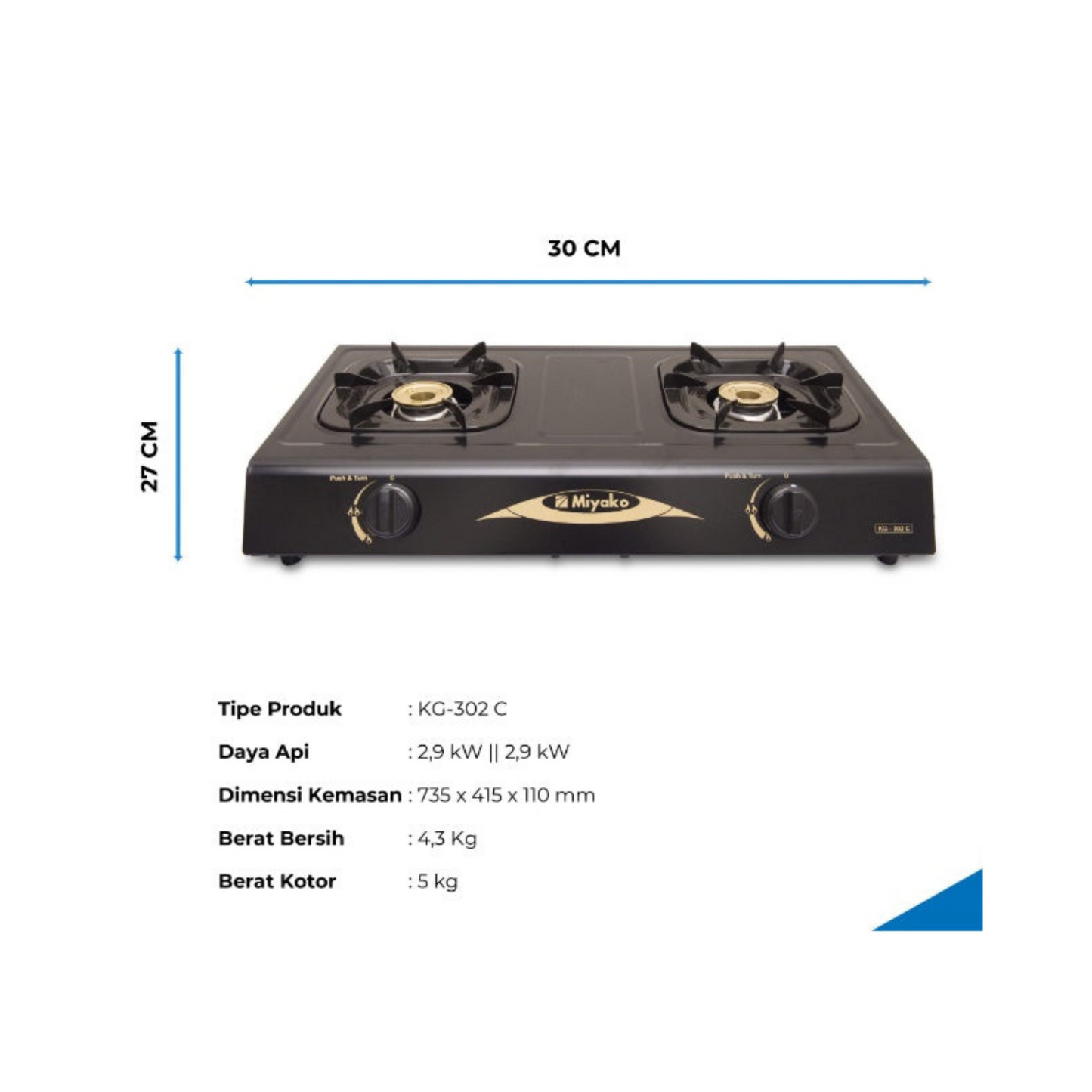 KOMPOR 2 TUNGKU MIYAKO 302C/502C
