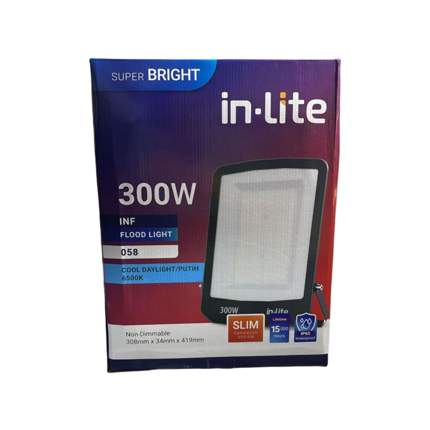 LAMPU SOROT FLOOD LIGHT IN LITE 300W (058)