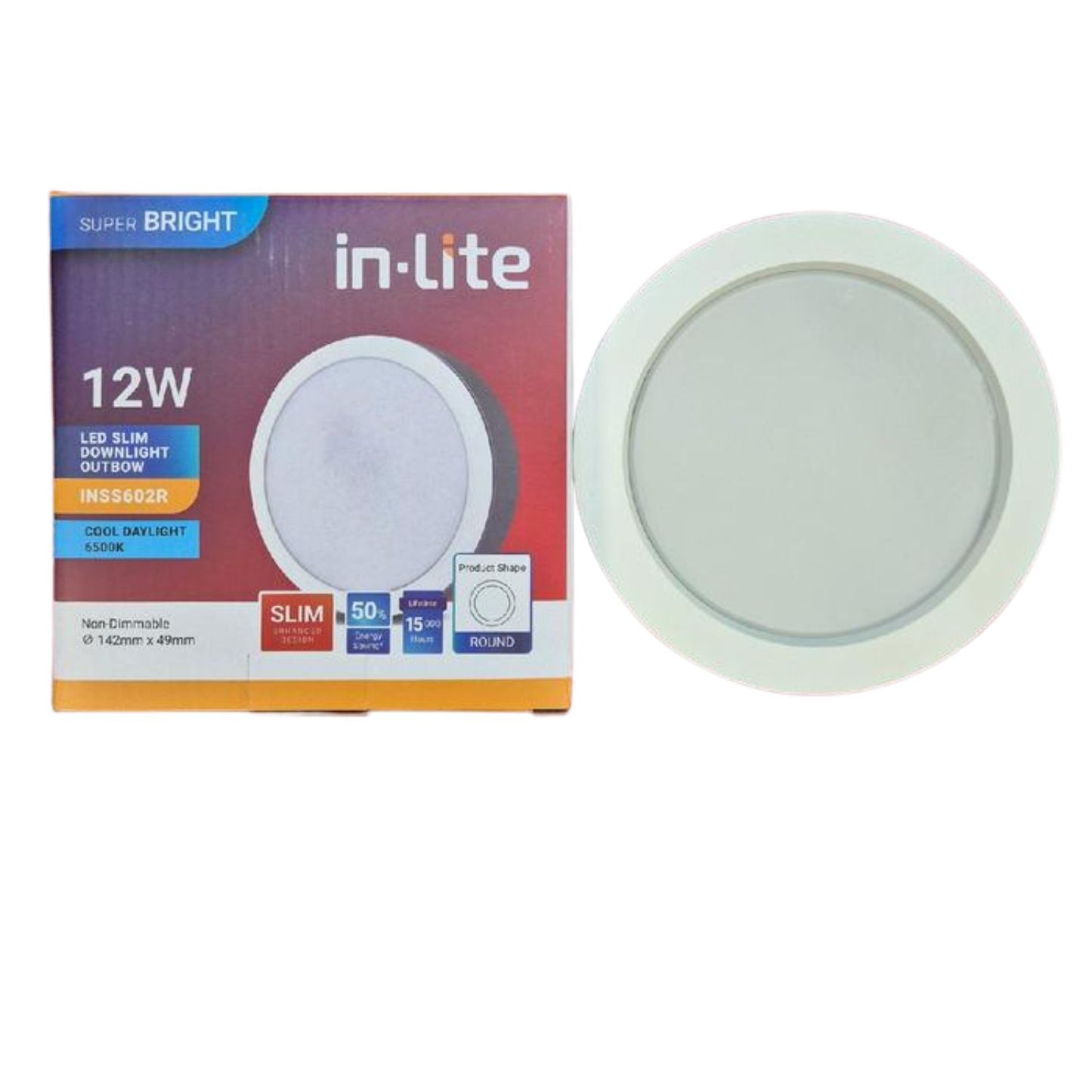 SLIM DOWNLIGT BULAT OUTBOW IN-LITE 12W (INSS602R)