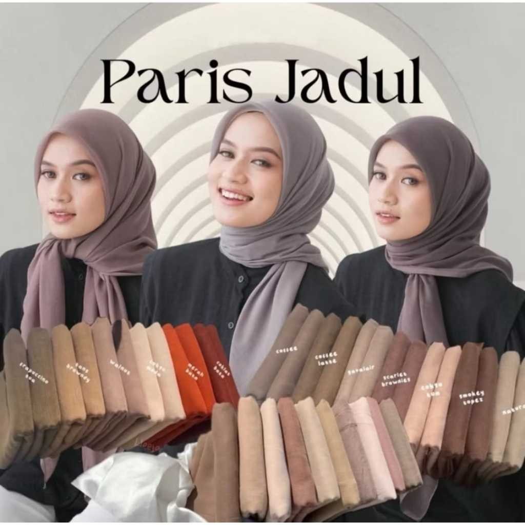 HIJAB SEGIEMPAT PARIS JADOEL (ISI 3 PCS)