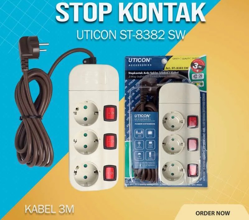STOP 3LBG+3M MASING SAKLAR UTICON ST8382SW