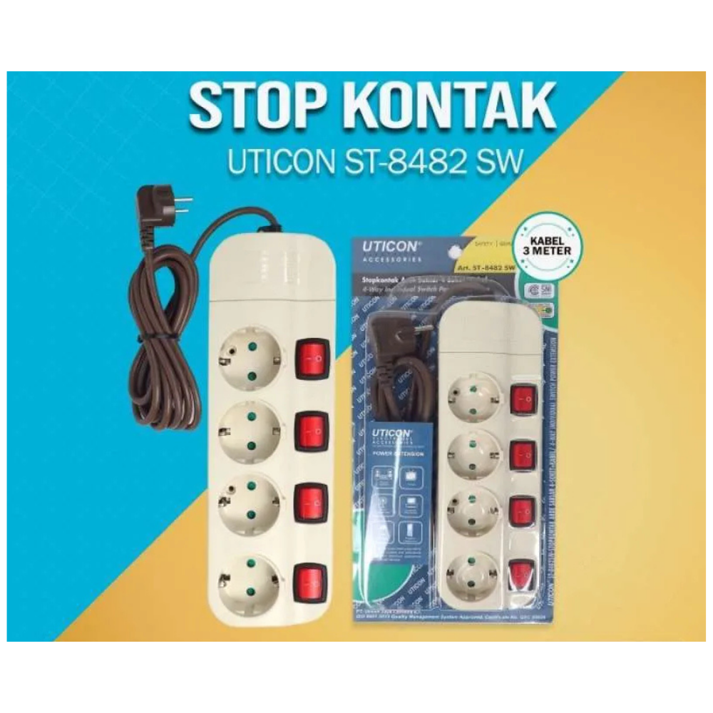 STOP 4LBG+3M EACH SWITCH UTICON ST8482SW