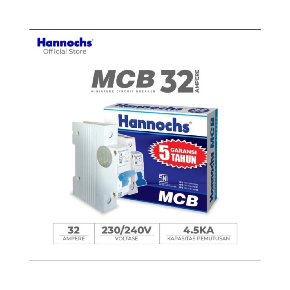 MCB 3 POLE HANNOCHS 32A