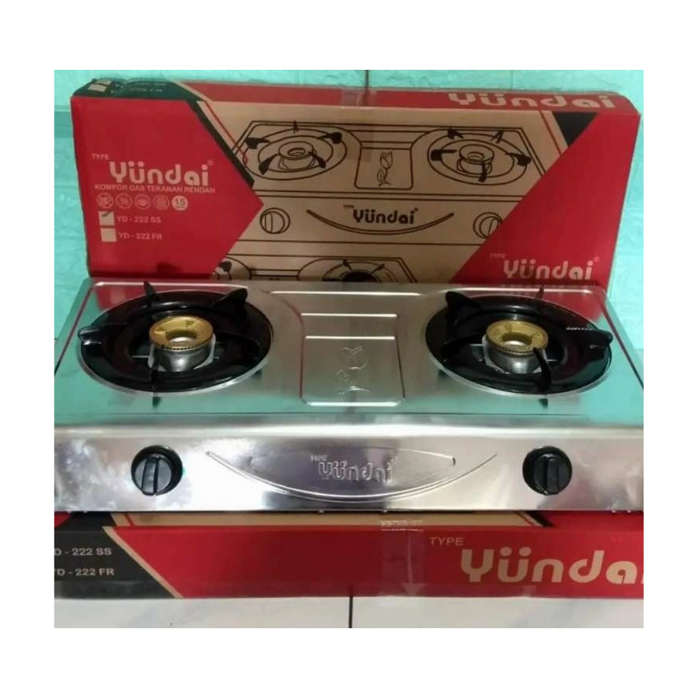YUNDAI 2-BURNER STOVE (STEINLESS) YD222SS