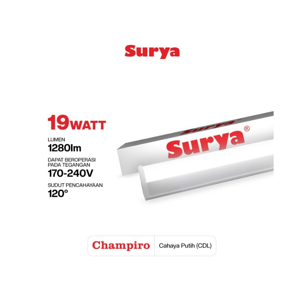 LAMPU T5 SURYA CHAMPIRO 19W PUTIH
