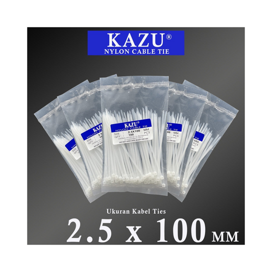 KABEL TIE 2.5X100 KAZU (PUTIH)