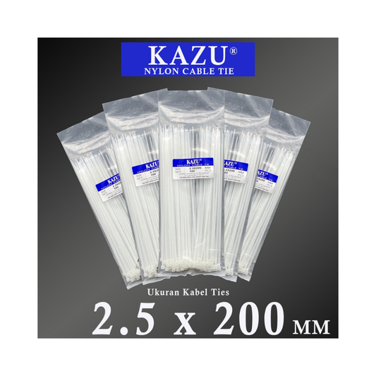 KABEL TIE 2.5X200 KAZU (PUTIH)