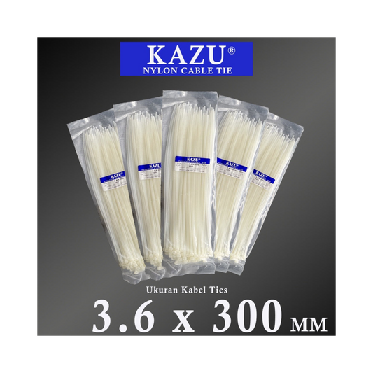 KABEL TIE 3.6X300 KAZU (PUTIH)