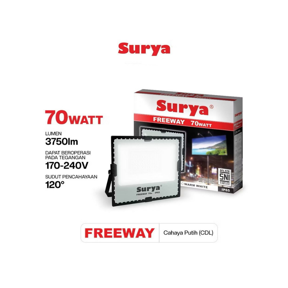 LAMPU SOROT 70W PTH SURYA FREEWAY