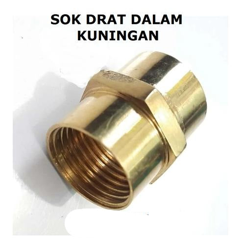 SOCKET DRAT DALAM KUNINGAN 3/4