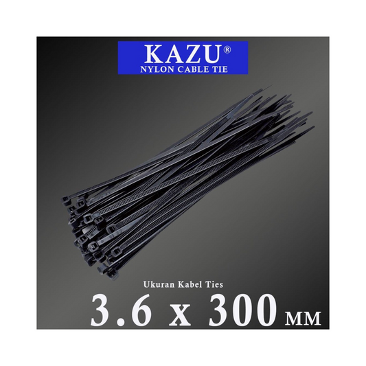 KABEL TIE 3.6X300 KAZU (HITAM)