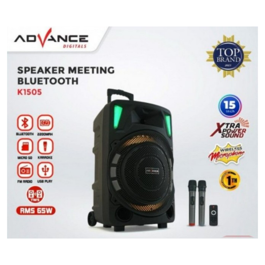 SPEKER TROLI ADVANCE 15 (K1505) 2MIC WIRELESS