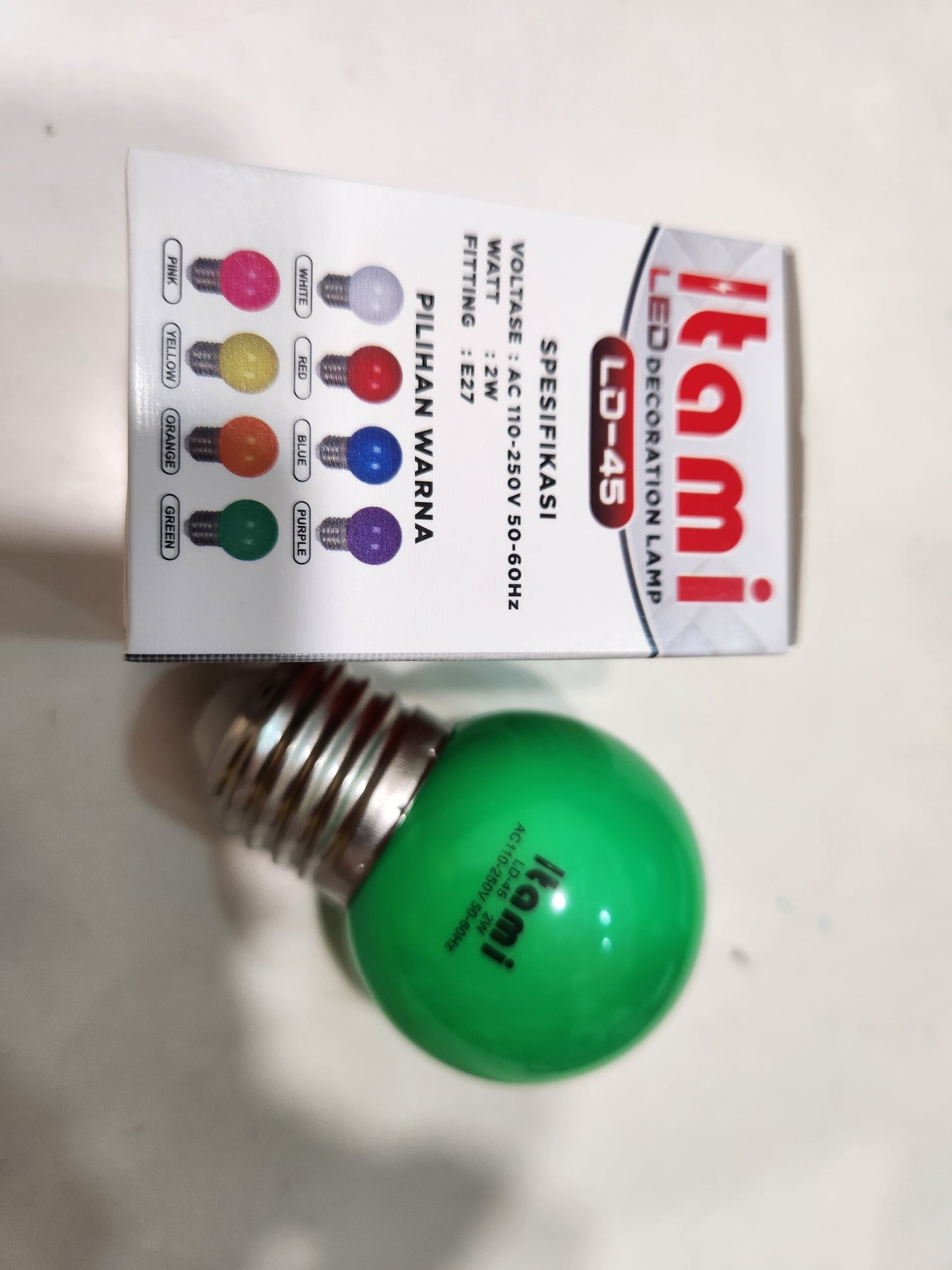 BOLA LED ITAMI 2W HIJAU LD45