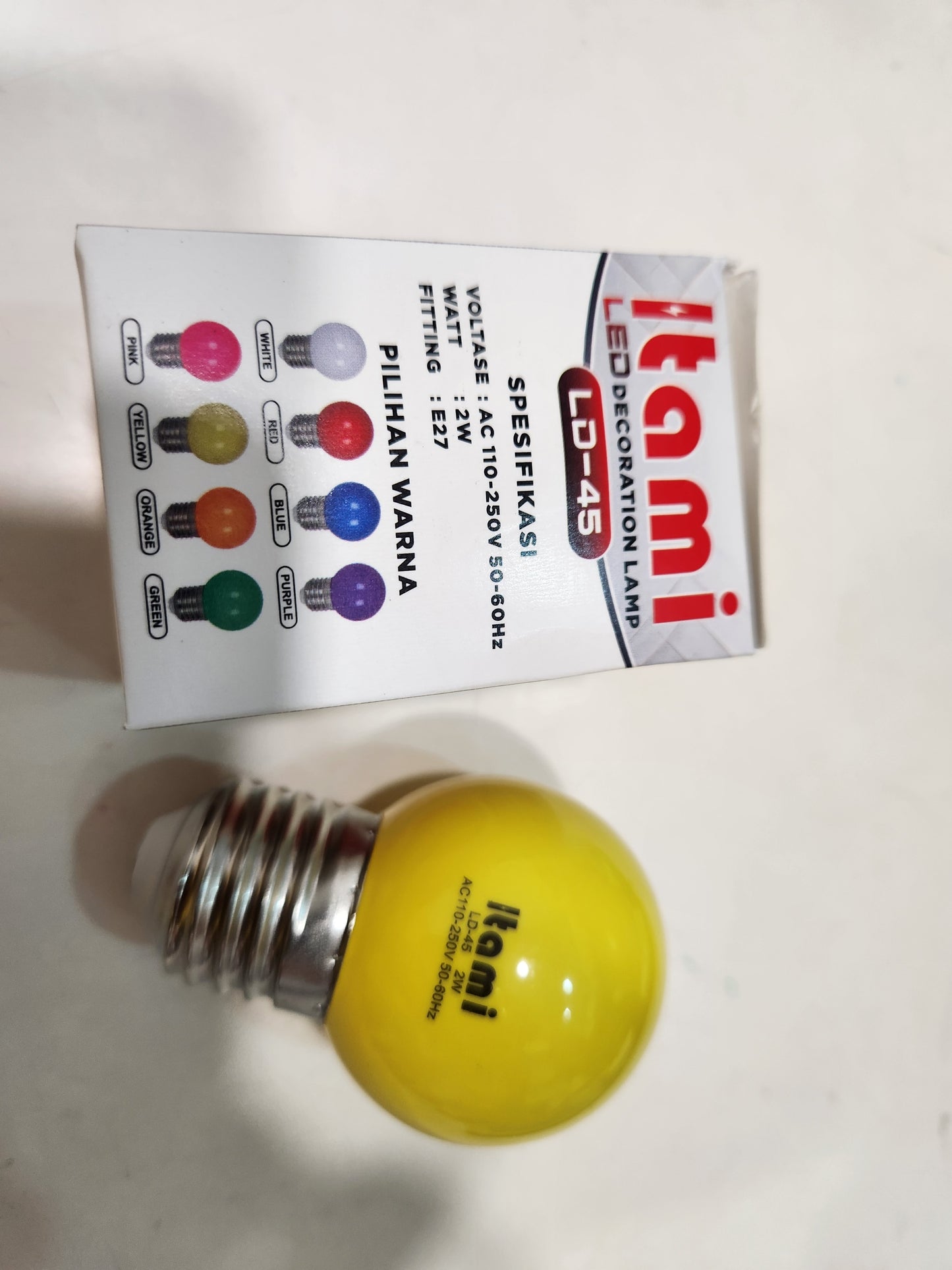 ITAMI 2W YELLOW LED BULBS LD45