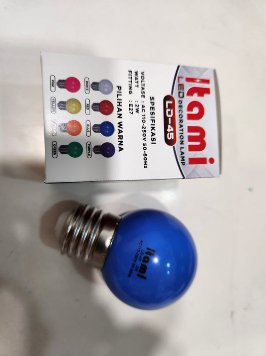 BOLA LED ITAMI 2W BIRU LD45