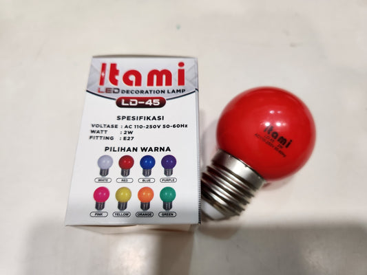 BOLA LED ITAMI 2W MERAH LD45