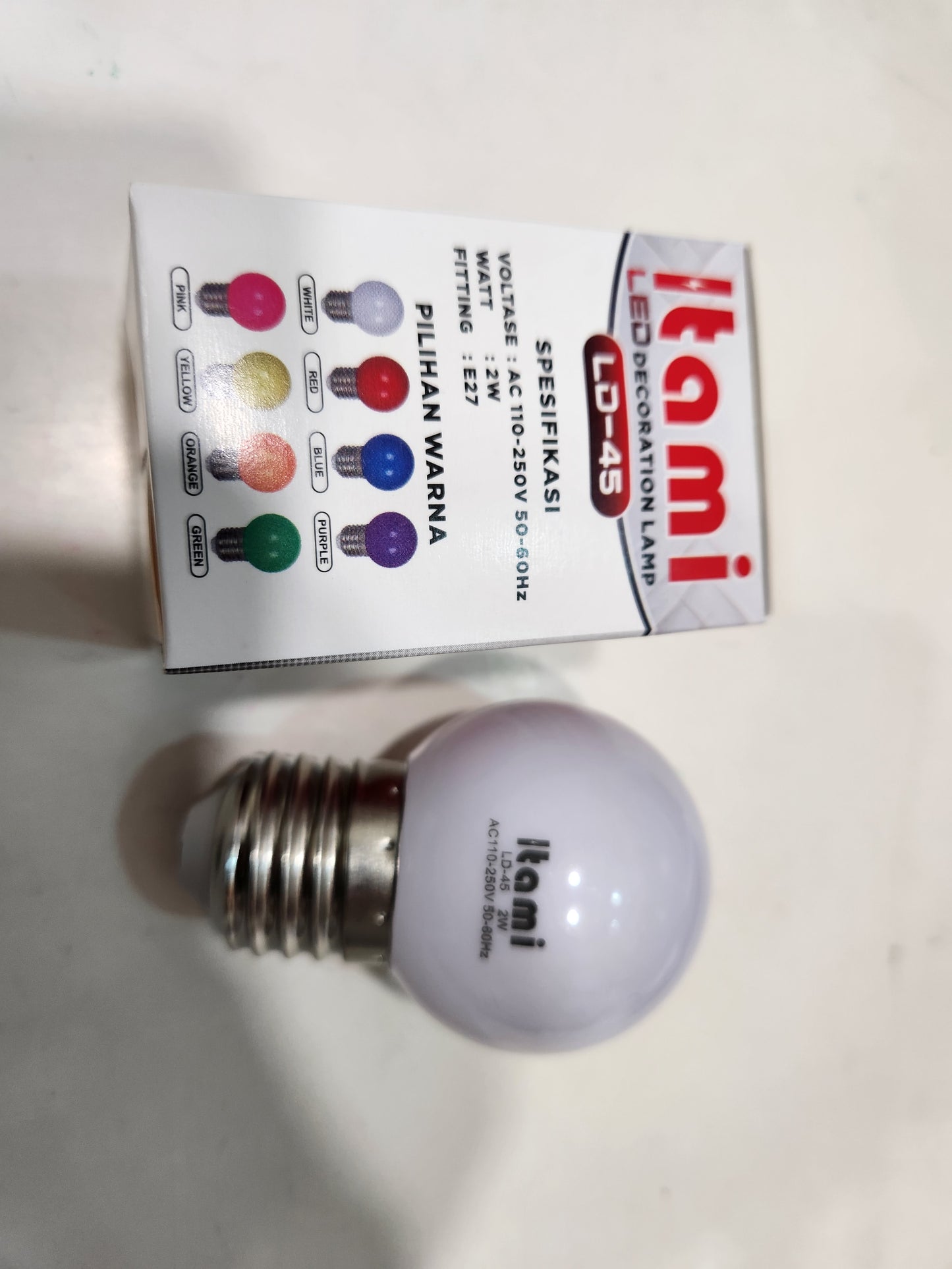 BOLA LED ITAMI 2W PUTIH LD45