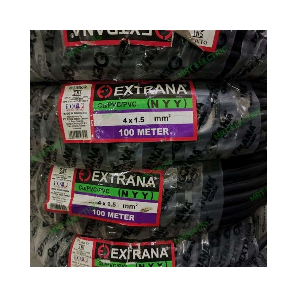 NYY (HITAM) 4 X 1.5 EXTRANA