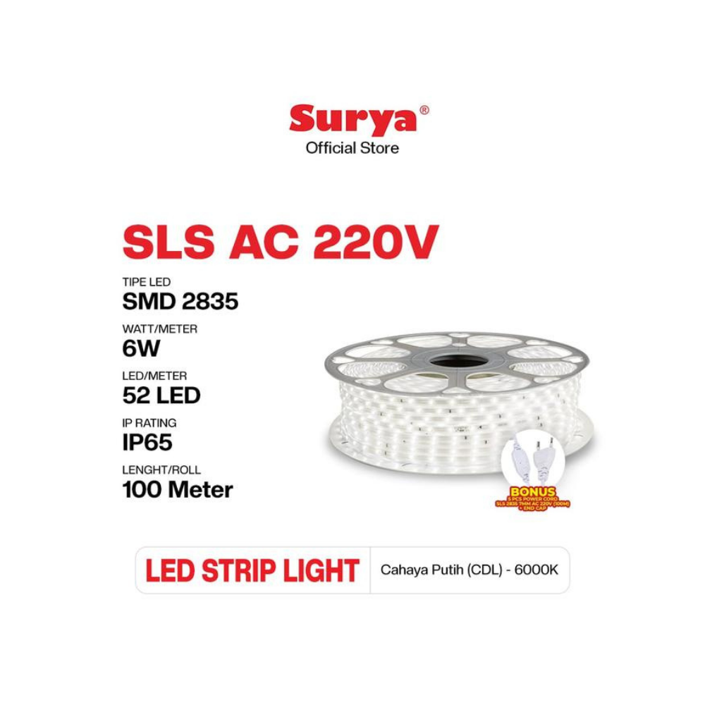 LAMPU SELANG SURYA 6W/100M PTH (52LED)