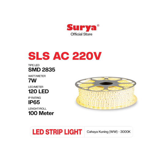LAMPU SELANG SURYA 7W/100M WW (120LED)
