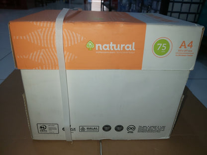 IK Natural Kertas HVS A4 75 GSM per Rim