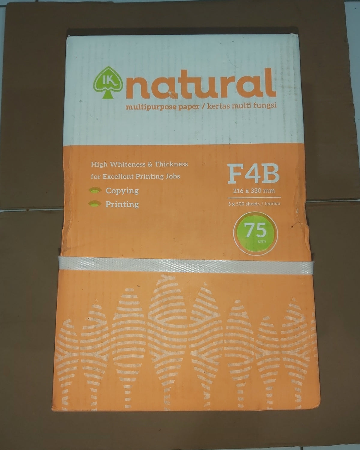 Natural HVS F4 75 GSM 500 Lembar/Rim
