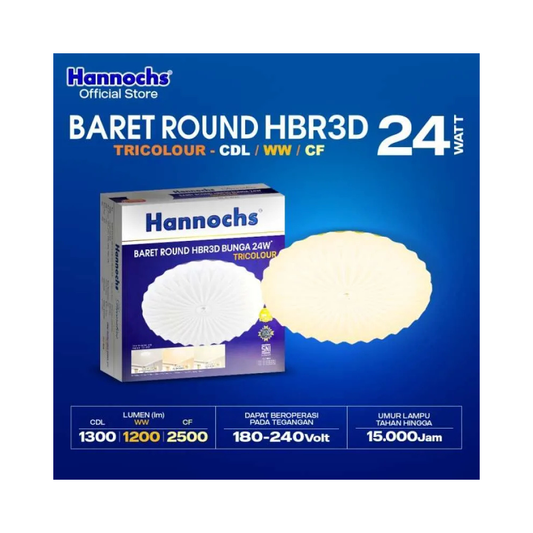 TRICOLOR FLOWER BARET CEILING LAMP 24W