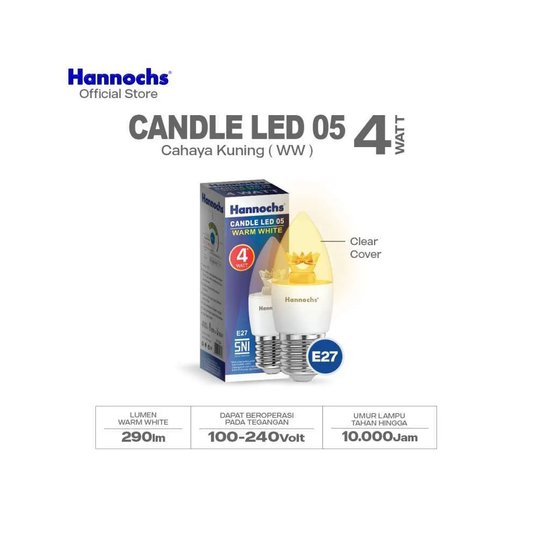 BOLA CANDEL LED E27 4W HANCH (WW)