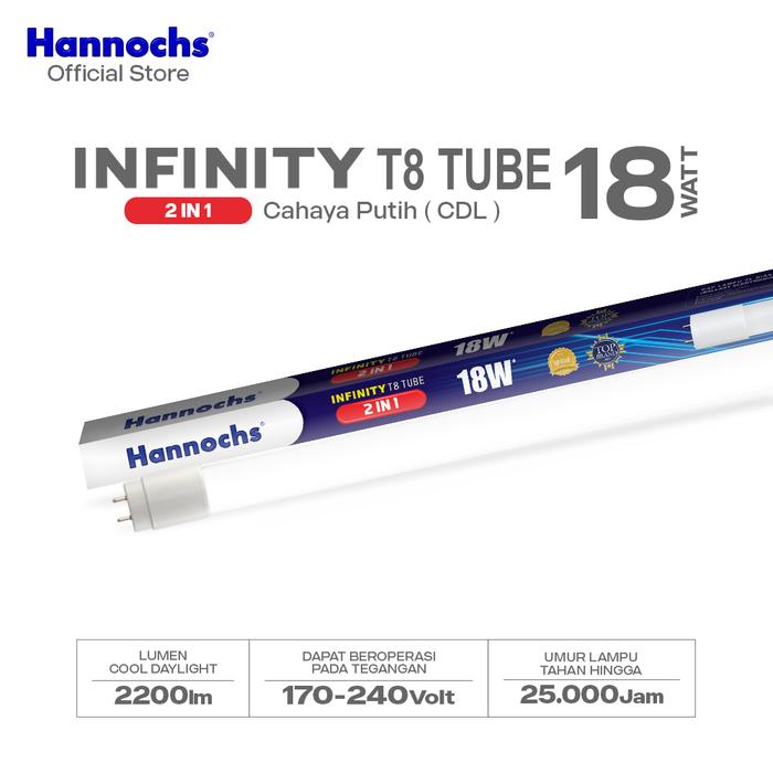 LAMP T8 INFINITY 18W HANCH (2 IN 1)