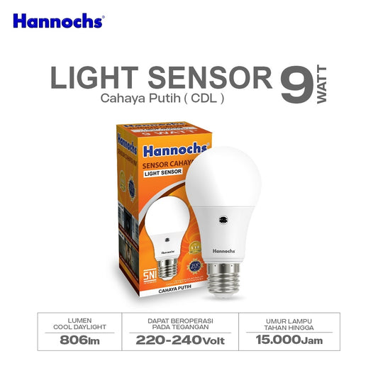 BOLA FUNGSIONAL LIGHT SENSOR 9W HANCH