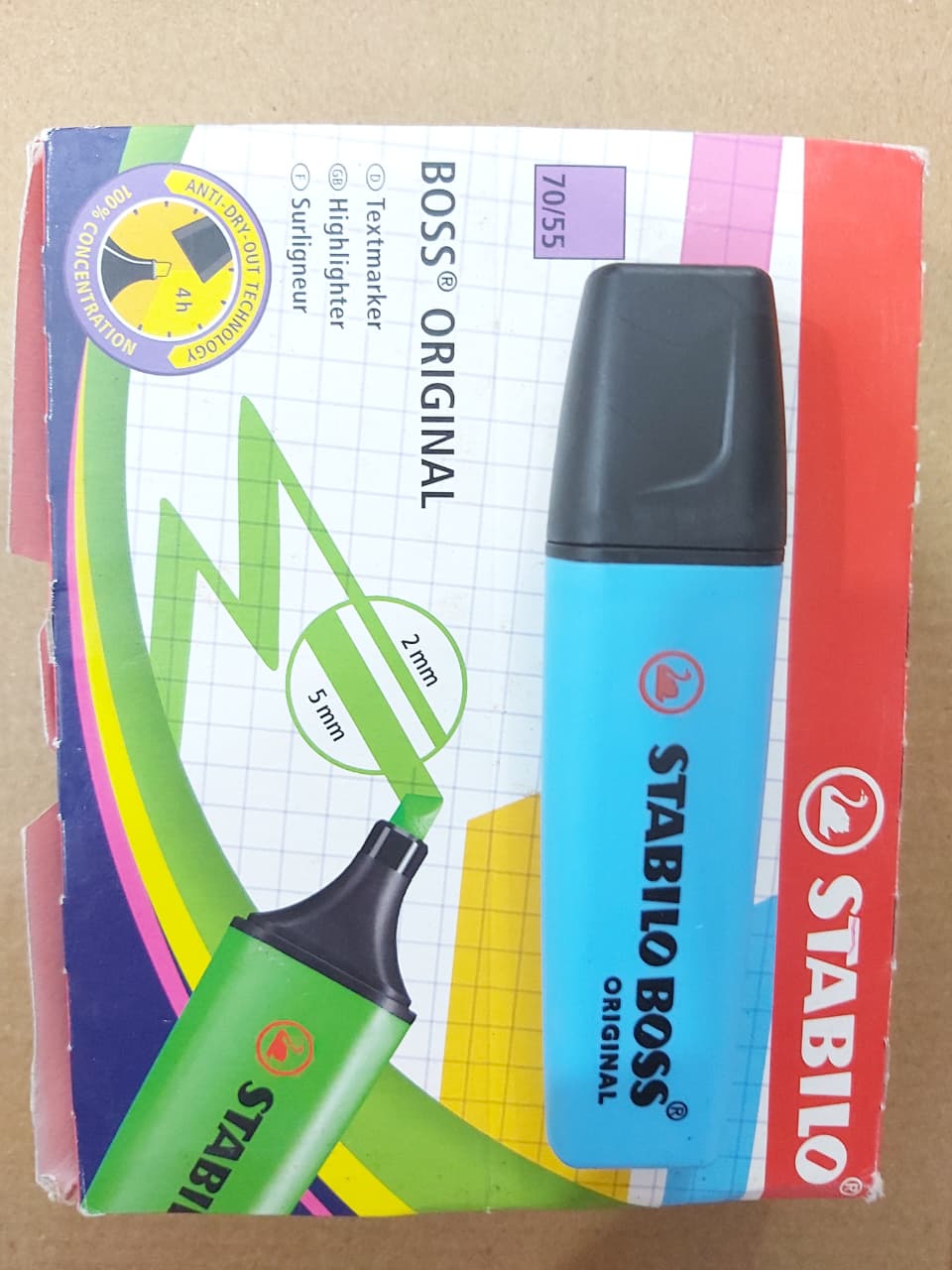 Stabilo Boss Original Highlighter 70/31 Biru 2-5 mm Paket 6/12 Pcs