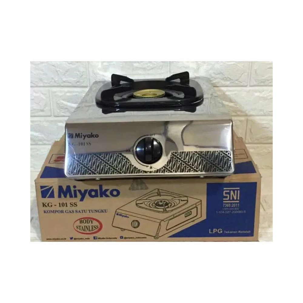 KOMPOR 1 TUNGKU MIYAKO 101SS (STEINLESS)